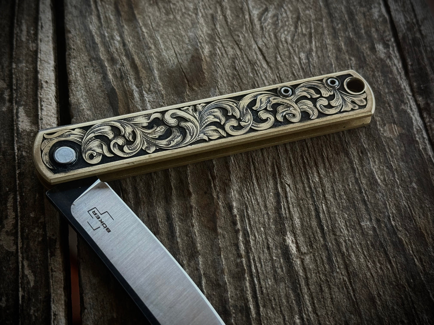 Boker Zenshin brass handle