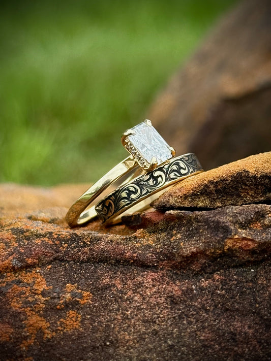 Engagement Ring Set Sz 7