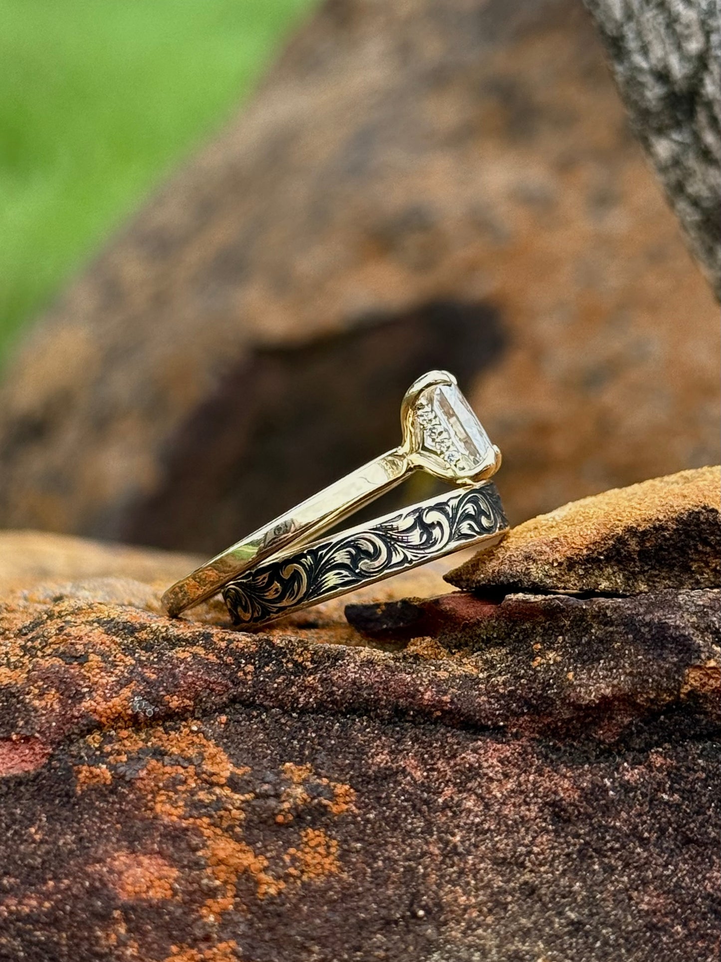 Engagement Ring Set Sz 7