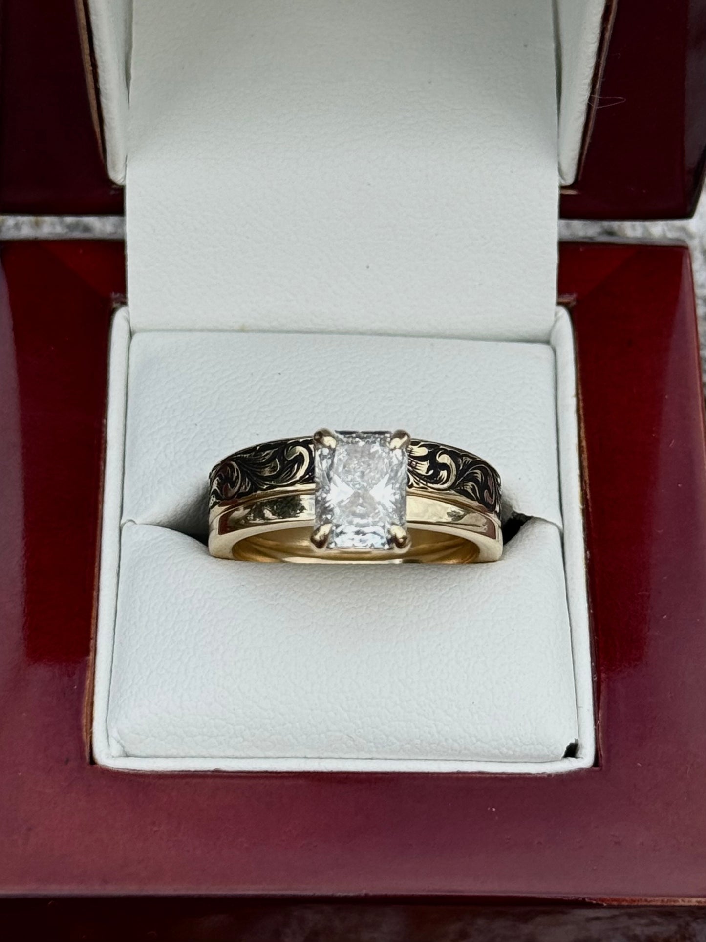 Engagement Ring Set Sz 7