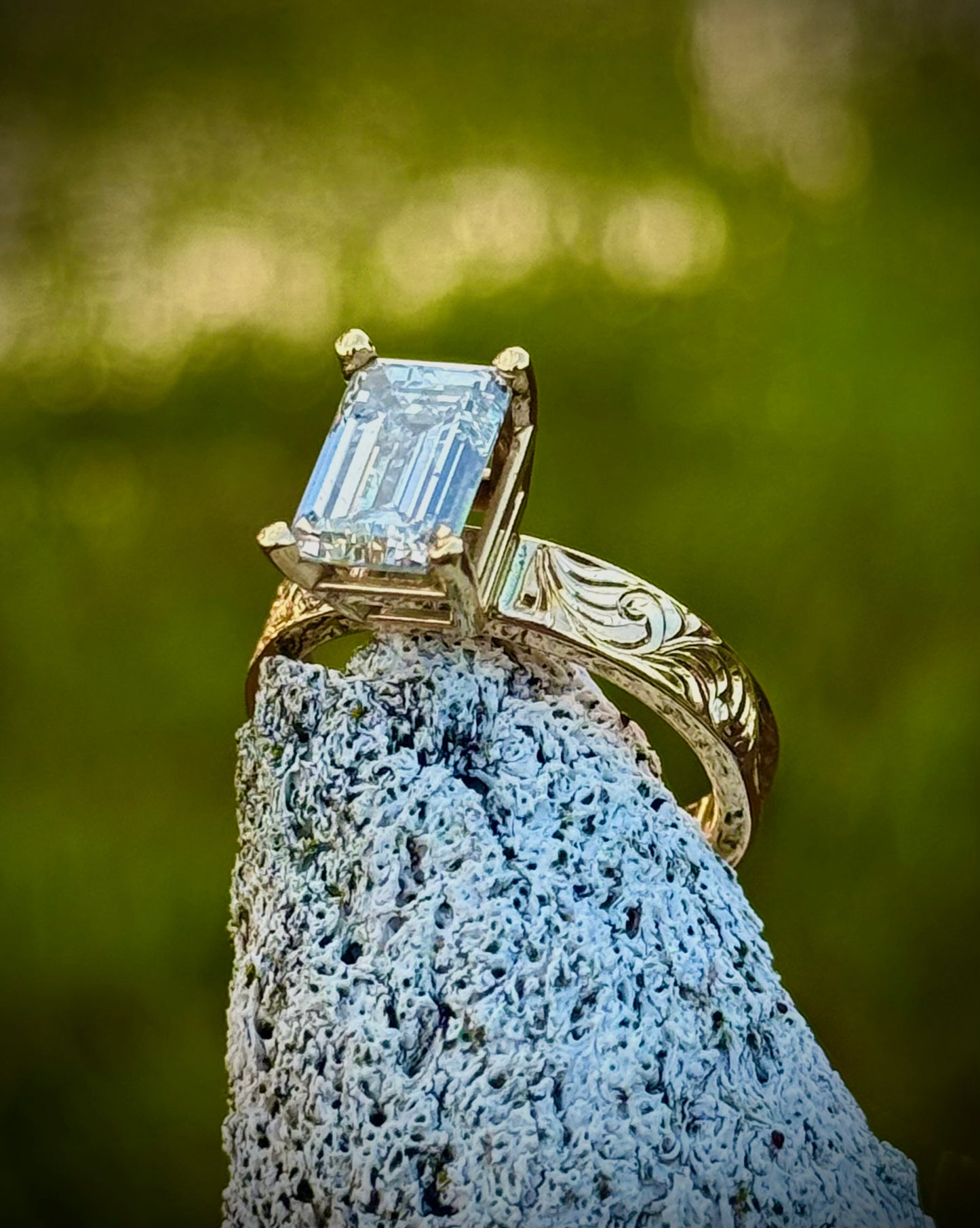 Solitaire Diamond Ring Sz 7.5