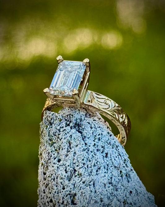 Solitaire Diamond Ring Sz 7.5
