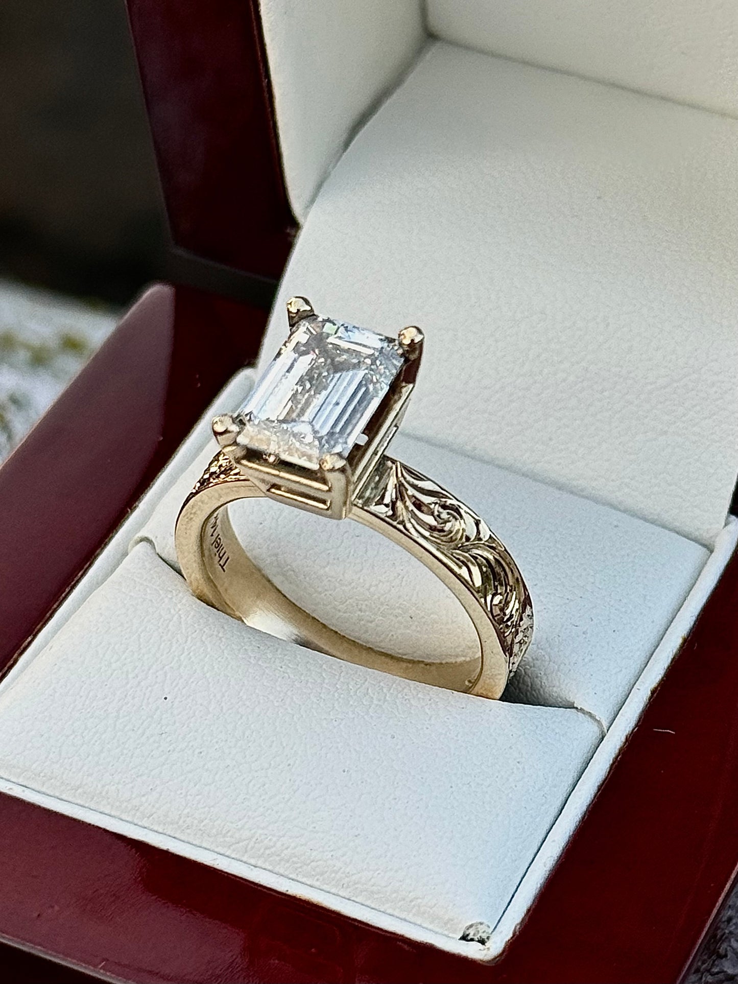 Solitaire Diamond Ring Sz 7.5