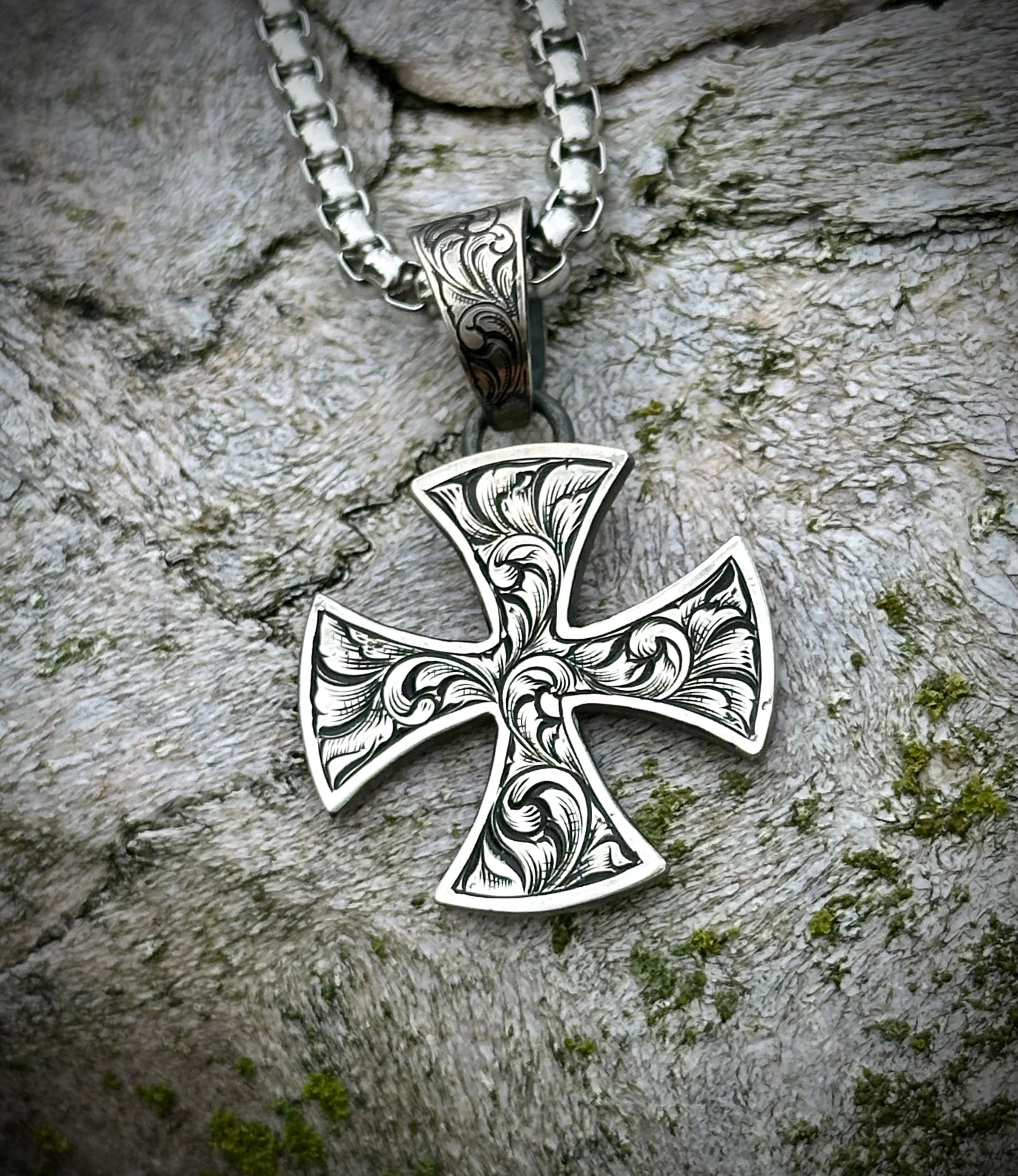 Cross Pattee Ring, Silver Cross Pendant, Maltese Cross Pendant, Silver Iron Cross Necklace, factory Iron Cross Pendant, Silver Cross Jewelry