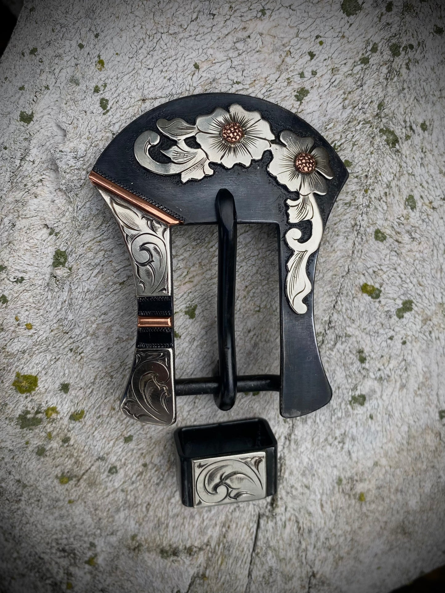 Headstall Buckle Floral
