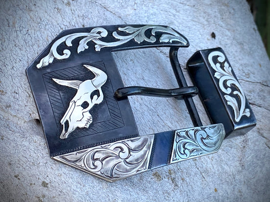 Belt Buckle Bull Skull