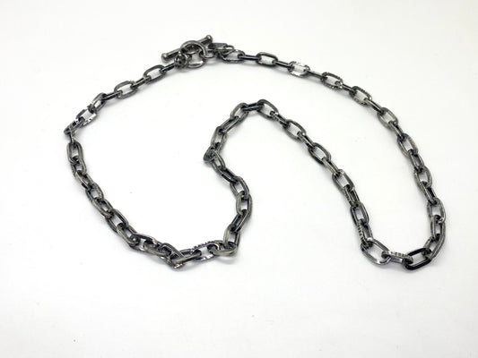 Handmade Chain small links, hammered links 24.5"