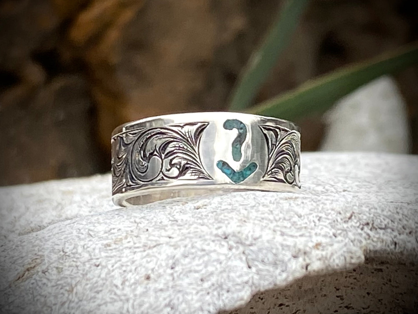 Sterling Band with Brand Inlay