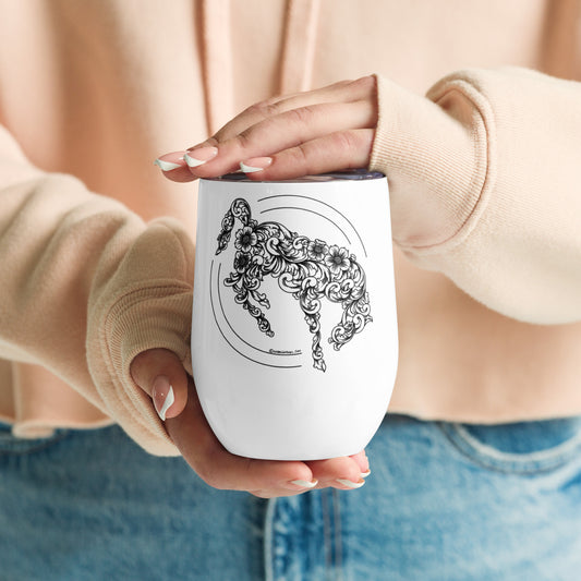 Bronc Scroll Wine Tumbler